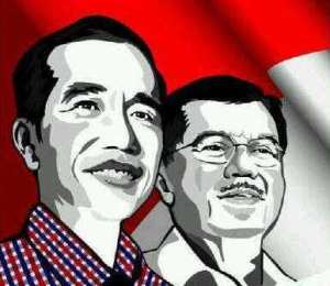 POSTER JOKO WIDODO DAN JUSUF KALLA. "Presiden Joko Widodo dan Wakil Presiden Jusuf Kalla ke depan akan memerintah di tengah ‘lautan’ gubernur, bupati dan walikota pilihan Koalisi Merah Putih. Dan itu tampaknya akan terjadi setelah disahkannya undang-undang yang mengatur pemilihan kepala daerah melalui DPRD, kecuali manuver untuk memecah Koalisi Merah Putih berhasil dijalankan oleh Jokowi dan Jusuf Kalla beserta partai-partai pendukungnya."